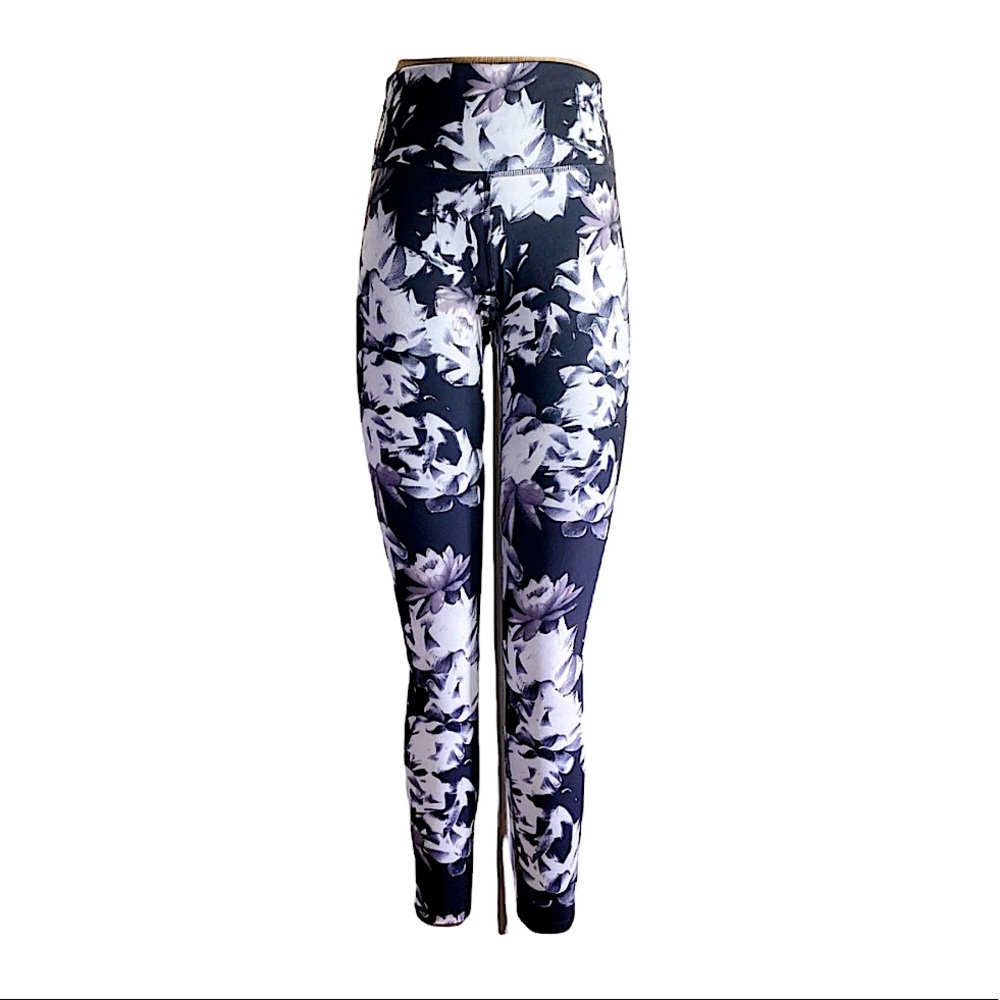 Balance Collection Black Floral Athletic Leggings